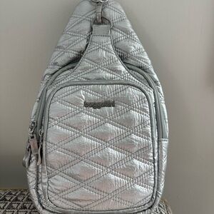 Baggallini Quilted Silver Backpack